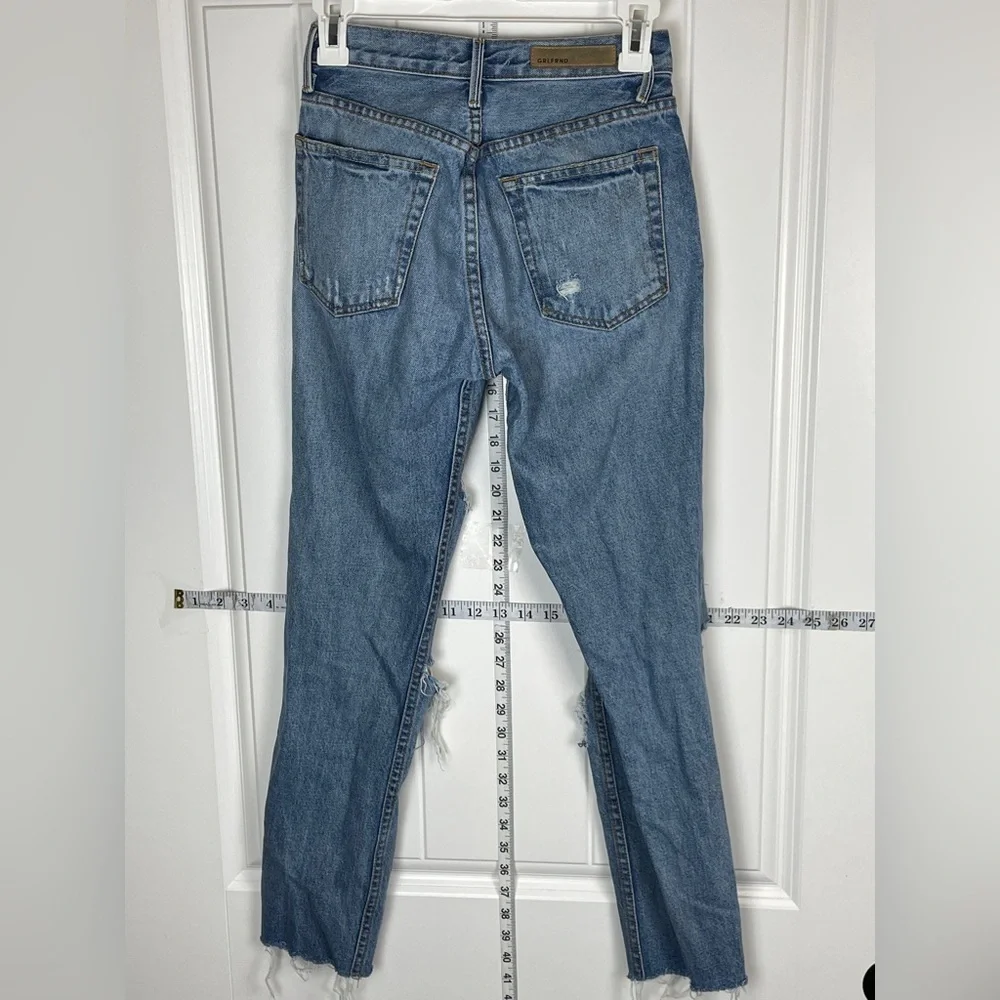 GRLFRND Karolina Distressed High-Rise Skinny Jean in A Little More Love - Picture 7 of 15